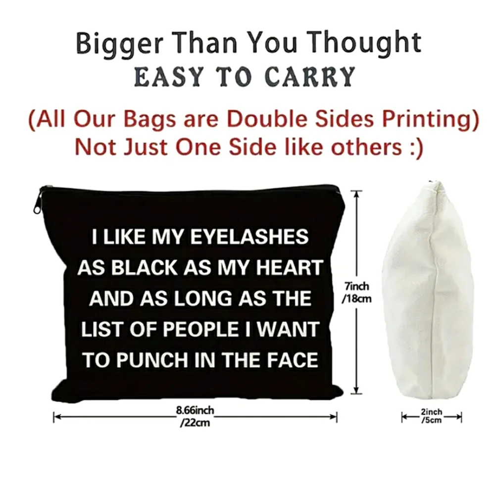 New Sassy Makeup Bag Saying Printed on Both Sides.